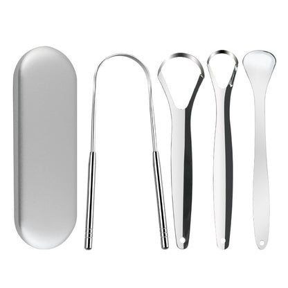 Tongue Scraper Stainless Steel Tongue Coating Cleaner Large Opening Small Opening U-shaped Tongue Scraping Gel Tongue Coating Brush Cross-border Exclusive - image 5