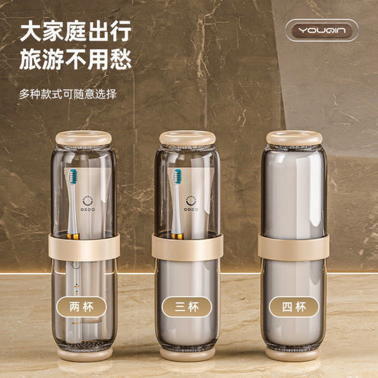 Travel Wash Cup Transparent Children Couple Toothbrush Toothpaste Mouthwash Cup Convenient Travel Teething Cup Teething Cup - image 1