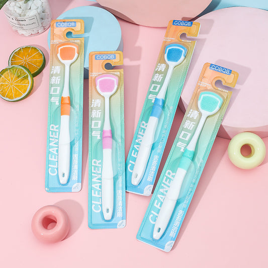 Factory direct supply tongue scraper toothbrush tongue cleaner removable tongue plate single tongue scraper in stock wholesale - image 1