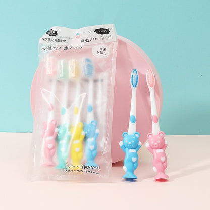 4 Pack High-grade Children's Toothbrush Soft Hair Baby's Teeth Protecting 3/12 Years Old Gum Protecting Soft Soft Soft Silk Cleaning Manual Teeth Protecting - image 1