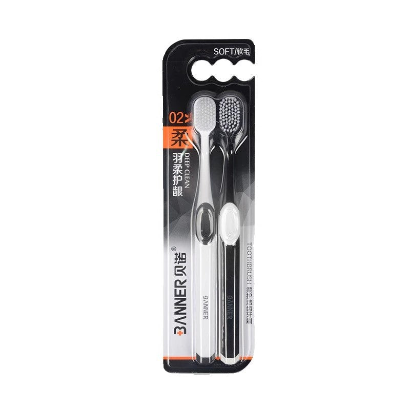 Soft Hair Toothbrush Adult Gingival Protection Nano Brush Family Pack Couple Men and Women Travel Brushing Special School Dormitory - image 5