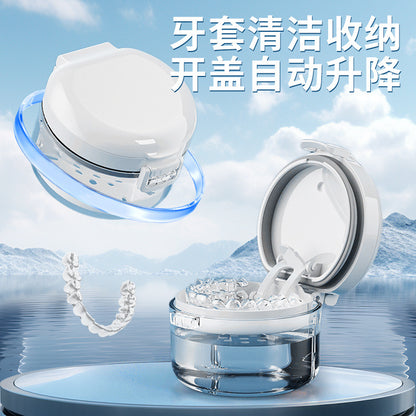 Portable Denture Portable Cleaning Box Invisible Braces Storage Box Orthodontic Holder Box Teeth Appliance - image 1