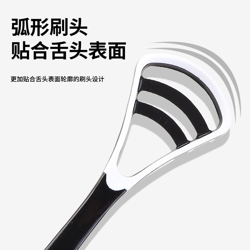 Tongue Cleaner Tongue Coating Cleaning Brush for Adults to Remove Bad Breath, Scrape Tongue Coating, Silicone Portable Tongue Brush for Men and Women, Wholesale - image 3