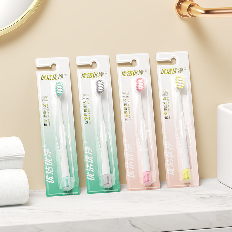 Hot selling single soft bristle toothbrush simple design high-end color matching toothbrush couple toothbrush wholesale factory in stock - image 4