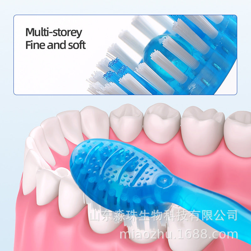 Cross-border explosive bead toothbrush disposable mini portable home independent English soft bristle toothpick dental floss suit wholesale - image 3