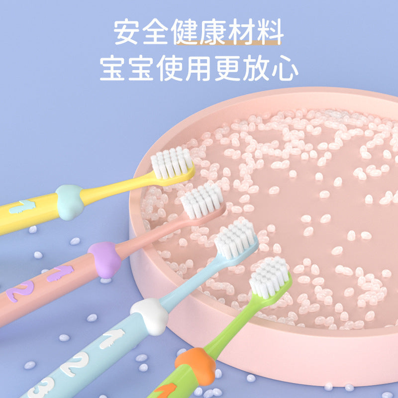 Yikou Net Children's Toothbrush Soft Bristle Toothbrush Cloud Handle 3-12 Years Old Children's Soft Bristle Toothbrush Kids Toothbrush in Stock - image 3