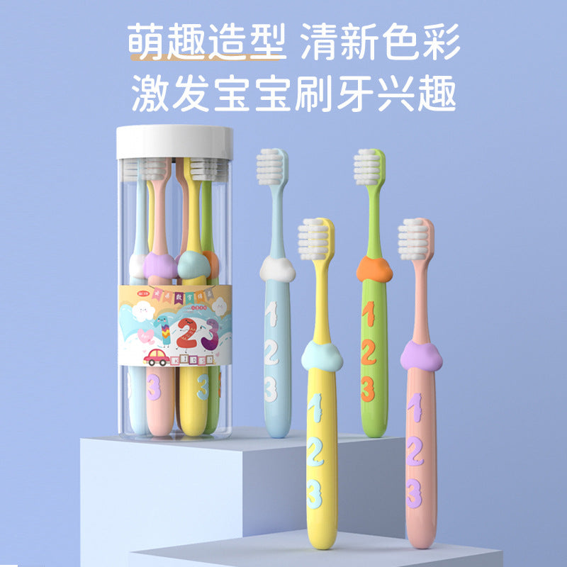 Yikou Net Children's Toothbrush Soft Bristle Toothbrush Cloud Handle 3-12 Years Old Children's Soft Bristle Toothbrush Kids Toothbrush in Stock - image 4