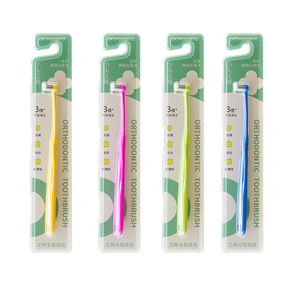 Adult Orthodontic Pointed Single Beam Toothbrush Orthodontic Teeth Brush Interdental Brush Men and Women Clean Oral Cavity - image 5