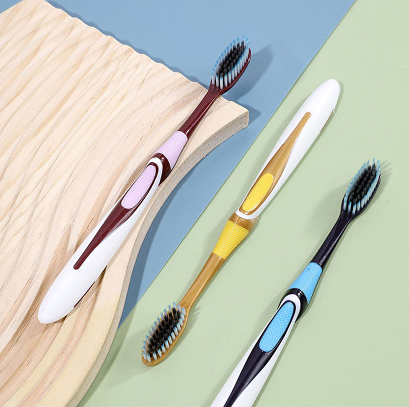 Household high-grade toothbrush wholesale filament soft bristle toothbrush adult big head toothbrush independent packaging toothbrush high density brush filament - image 4