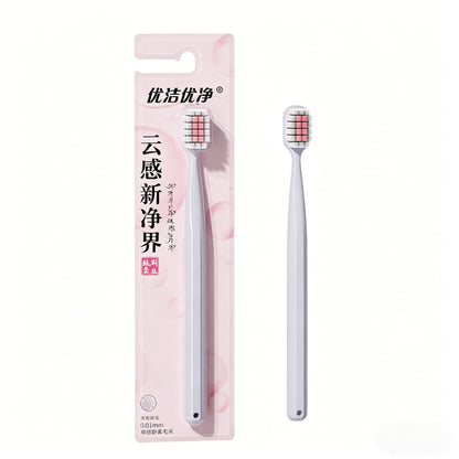 Cream-Colored High-End Soft-Bristle Toothbrush with Roman Column Handle, Dense Soft Bristles, Square-Hole Dense Bristle Toothbrush, Wholesale from Manufacturer - image 5