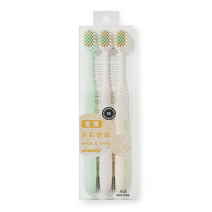 Japanese-Style Wide-Head Soft-Bristled Toothbrush 3-Pack Adult Soft Household Toothbrush with Soft Bristles for Senior Adults Starting from One Piece - image 5