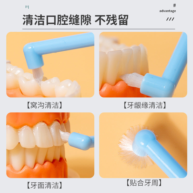Lezhi 2-Piece Orthodontic Toothbrush Set with Soft Bristles for Correcting Teeth, Oral Dental Single Bundle Wisdom Teeth, Small Pointed Tooth Gap - image 2