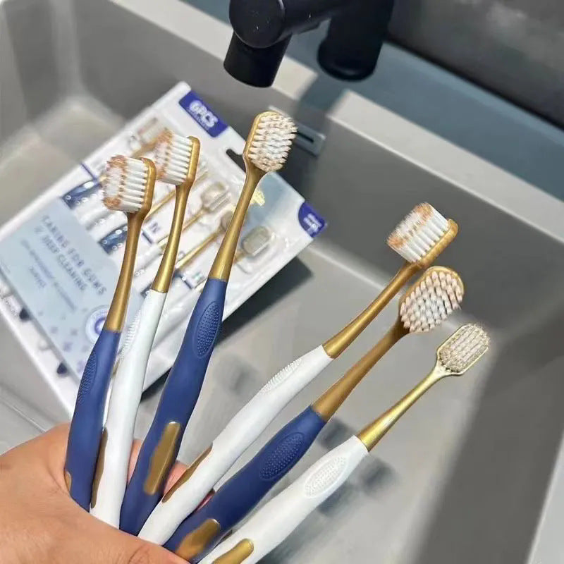 Tiktok Trending Sam's Same Style Adult Soft Wide-Head Soft Bristle Toothbrush 6-Pack Couple High-End Toothbrush Wholesale - image 2
