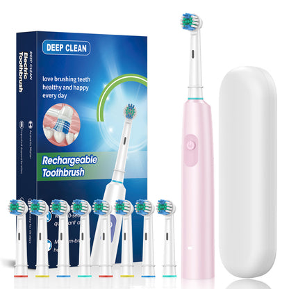 Amazon Cross-Border Electric Toothbrush with Round Head, Rotating, Fully Automatic, Sonic, Soft Bristles, Waterproof, Magnetic Levitation, Five-Speed Adjustment - image 4