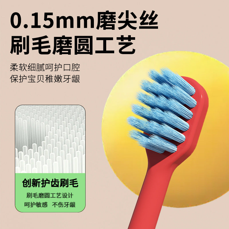 Mike baby children's soft bristled toothbrush cute fun letter shape 10 barreled can be stored factory wholesale - image 2