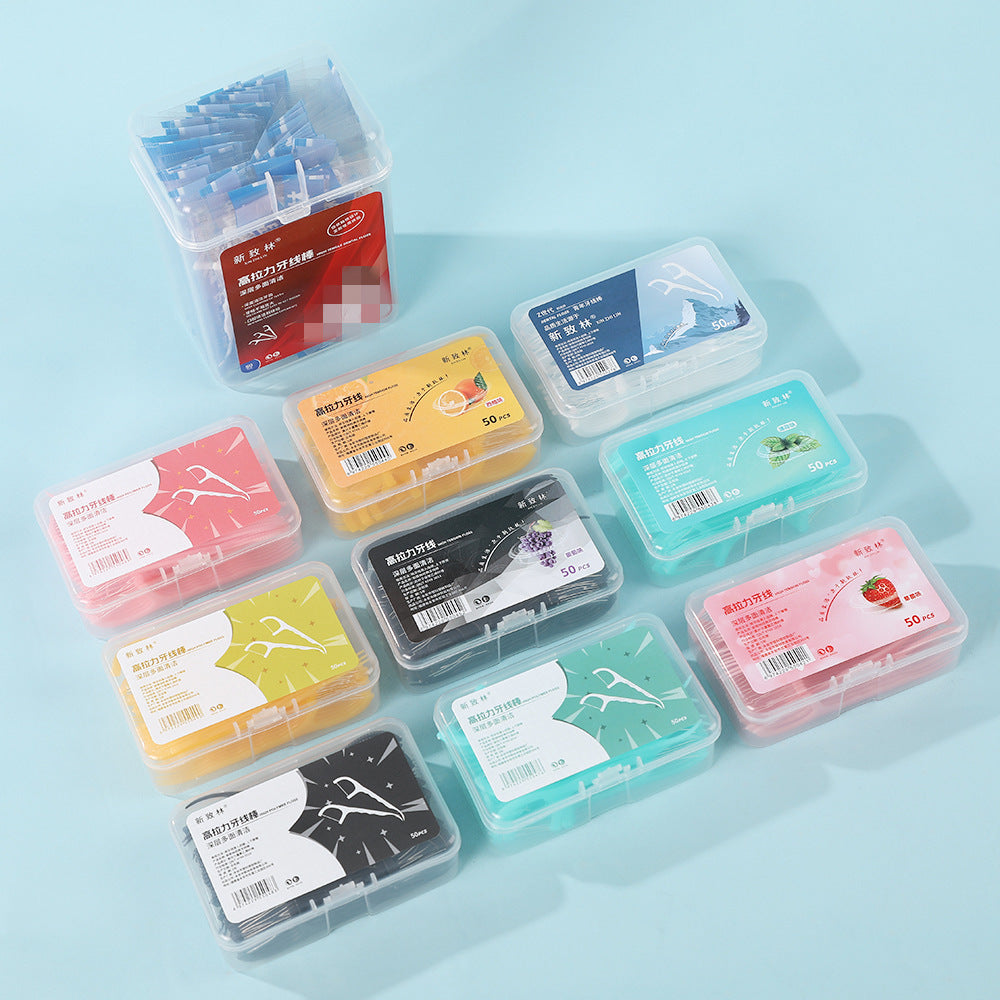 Creative Fruit-Flavored Dental Floss Family Pack, Individually Packaged, Fresh Breath, Deep Cleaning Magic Tool, Portable Colorful Dental Floss - image 1