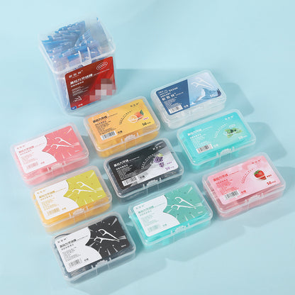 Creative Fruit-Flavored Dental Floss Family Pack, Individually Packaged, Fresh Breath, Deep Cleaning Magic Tool, Portable Colorful Dental Floss - image 1