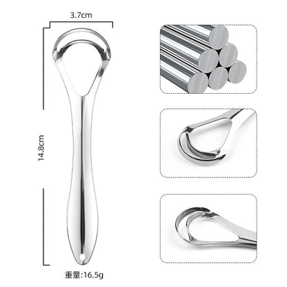 Stainless Steel Large Tongue Scraper Cleaning Oral Tongue Coating Cleaner Adult Halitosis Scraper U-shaped Tongue Scraper - image 4