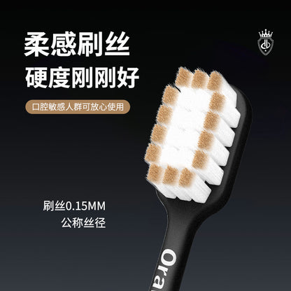 [C-end explosions] advanced soft bristle toothbrush wide head cleaning gingival protection INS wind non-slip handle couple household toothbrush - image 2
