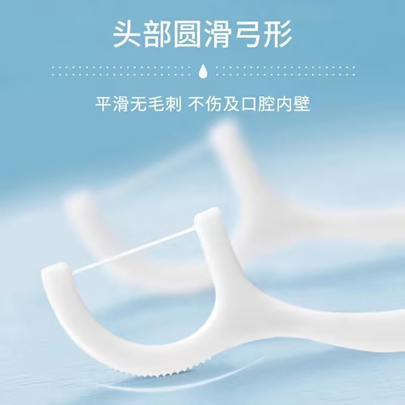 [Yita Ready Stock] Small Bamboo Dental Floss Disposable Independently Packaged Dental Floss Box Portable Toothpick Floss Household Dental Floss - image 4