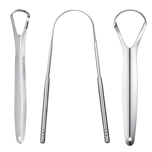 Stainless steel tongue coating cleaner tongue scraper tongue coating device opening tongue scraper tongue brush tongue scraper oral tool - image 1