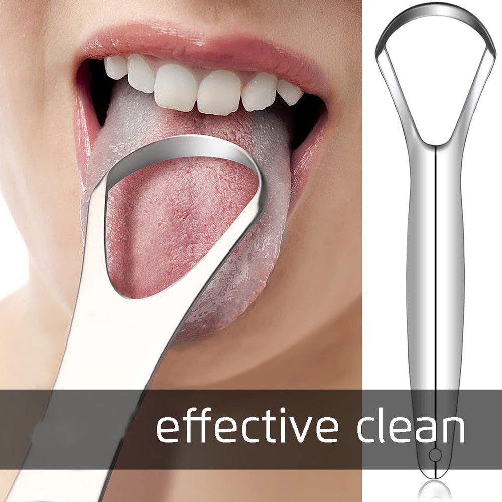Stainless steel tongue coating cleaner tongue scraper tongue coating device opening tongue scraper tongue brush tongue scraper oral tool - image 3