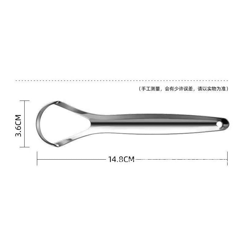Stainless steel tongue coating cleaner tongue scraper tongue coating device opening tongue scraper tongue brush tongue scraper oral tool - image 4