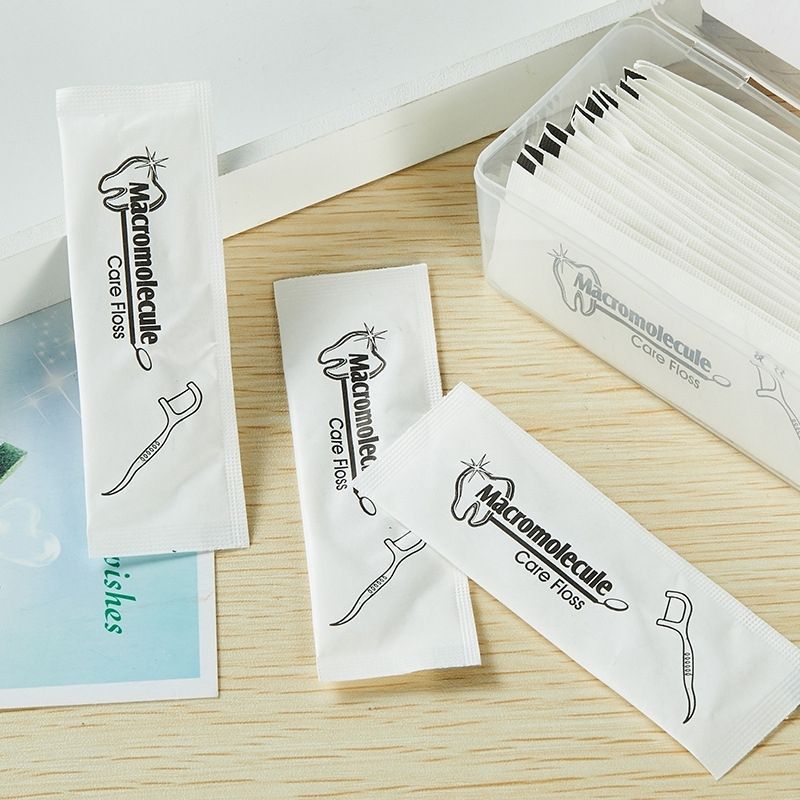 Disposable Dental Floss Individual Packaging Dental Floss Stick Individual Pocket Dental Floss Exclusive Hotel Advertising Plastic Toothpick - image 2