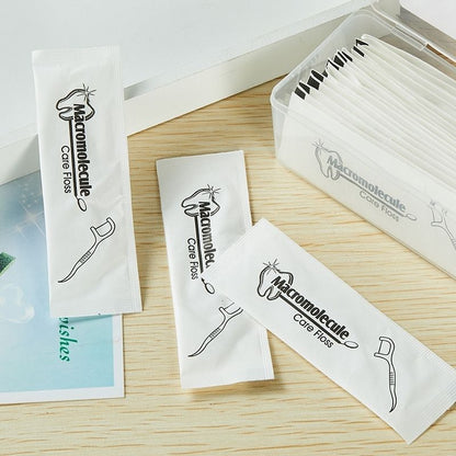 Disposable Dental Floss Individual Packaging Dental Floss Stick Individual Pocket Dental Floss Exclusive Hotel Advertising Plastic Toothpick - image 2