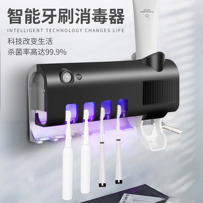 Cross-Border Smart Toothbrush Sterilizer, Toothbrush Holder, Ultraviolet Multifunctional Toothbrush Box, Toothpaste Dispenser, Toothbrush Organizer - image 2