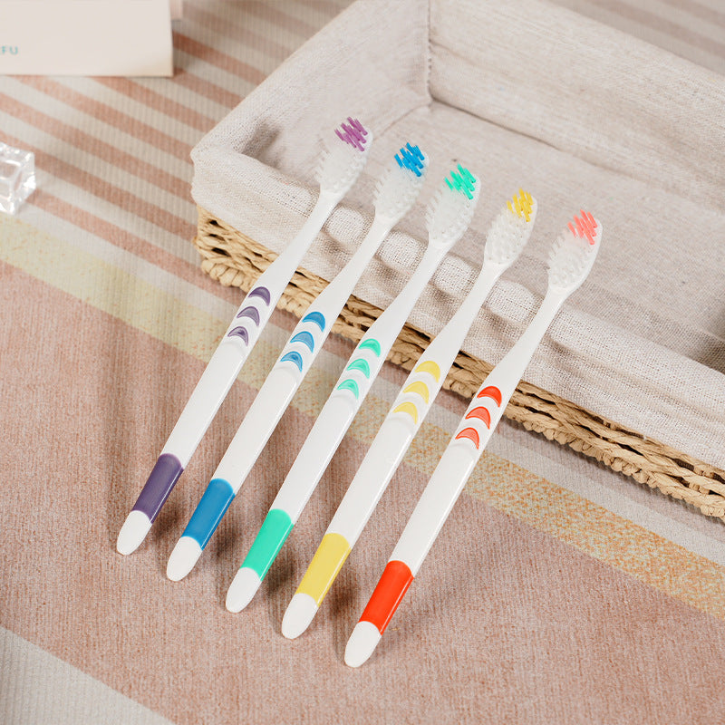 10-Pack Adult Soft-Bristle Toothbrush Little Moon Home Travel Outing Men and Women Adult Soft-Bristle Toothbrush Factory Direct Sale - image 3