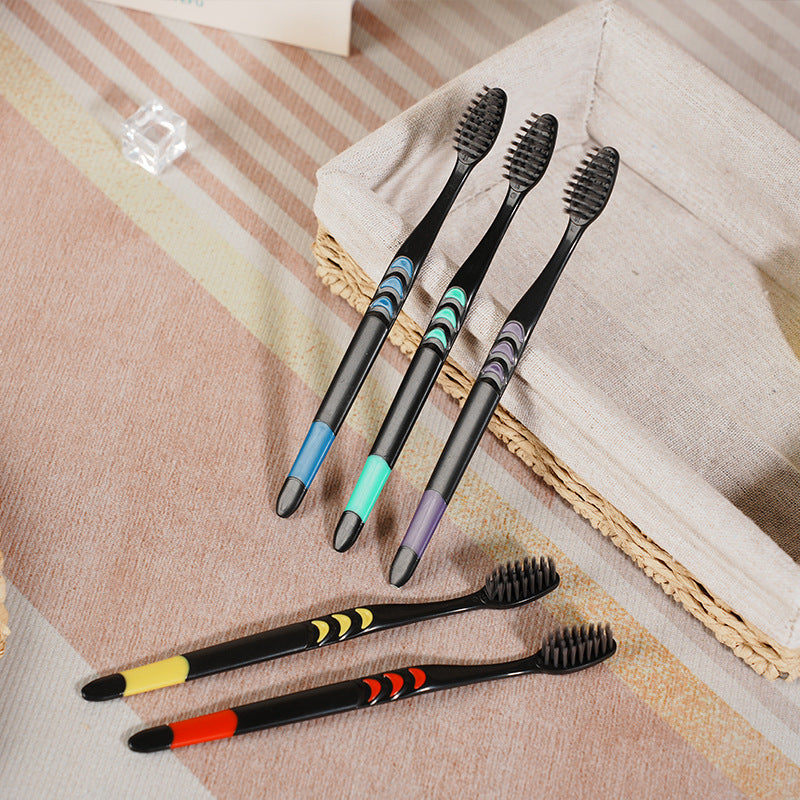 10-Pack Adult Soft-Bristle Toothbrush Little Moon Home Travel Outing Men and Women Adult Soft-Bristle Toothbrush Factory Direct Sale - image 4
