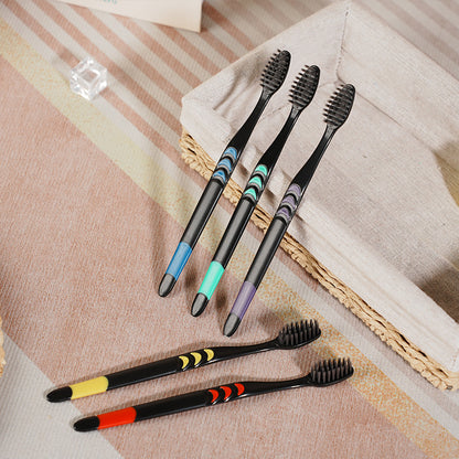 10-Pack Adult Soft-Bristle Toothbrush Little Moon Home Travel Outing Men and Women Adult Soft-Bristle Toothbrush Factory Direct Sale - image 4