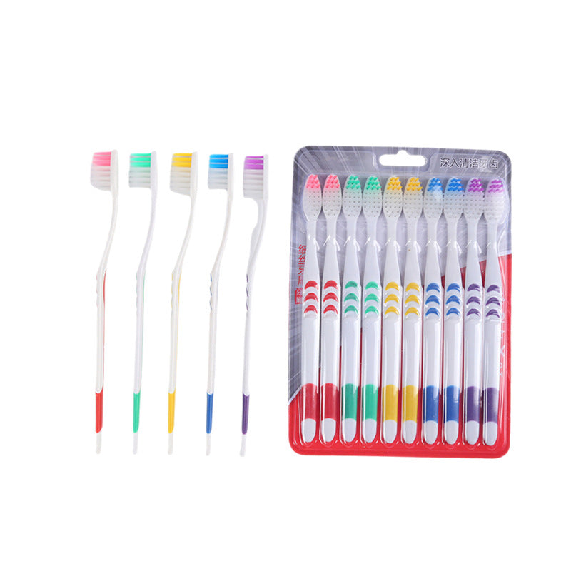 10-Pack Adult Soft-Bristle Toothbrush Little Moon Home Travel Outing Men and Women Adult Soft-Bristle Toothbrush Factory Direct Sale - image 5
