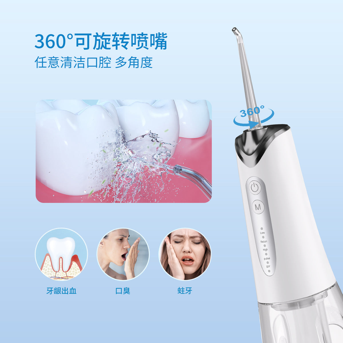 Electric Dental Impuller Water Dental Floss Cross-border Explosions Professional-grade Clean Portable Dental Plaque Reduction Special for Orthodontics - image 4
