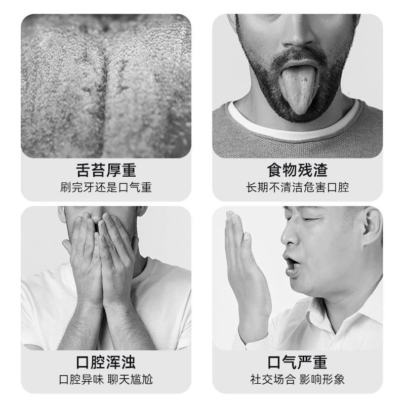 Stainless Steel Tongue Scraper Anti-Slip Handle Tongue Coating Cleaning Artifact Adult Bad Breath Removal Tongue Coating Brush Oral Cleaning Tool - image 4