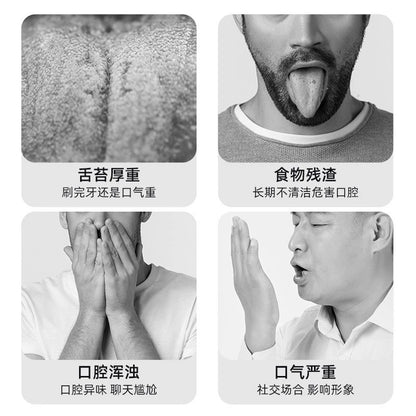 Stainless Steel Tongue Scraper Anti-Slip Handle Tongue Coating Cleaning Artifact Adult Bad Breath Removal Tongue Coating Brush Oral Cleaning Tool - image 4