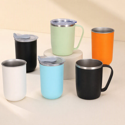 Round double-layer 304 stainless steel mouthwash cup