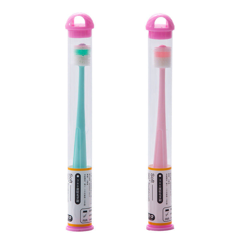 Factory Direct Supply Aishukou Infant Soft Bristle Toothbrush 360 Degree Toothbrush Silicone Baby and Kidsren Toothbrush Wholesale - image 5