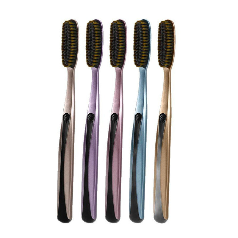 Qingyang Large-Head Toothbrush with Soft Bristles for Adult Household High-End Gilt Series, Extended and Widened, Lazy Family Wear, Men's Only - image 5