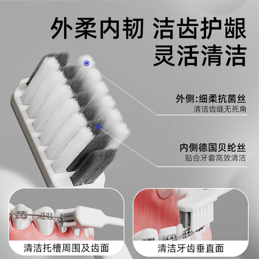 Orthodontic Toothbrush Soft Hair Advanced Wholesale Adult Separate Packaging Folding Household Custom Travel Portable Adult U-Shaped - image 2