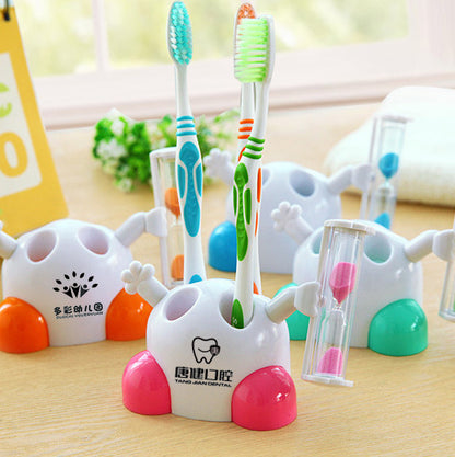 Manufacturer Wholesale Cartoon Hourglass Toothbrush Holder Toothbrush Holder Student Children's Gift Brushing Timer Printable Logo - image 4