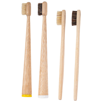 Manufacturers supply large tail vertebrae adult pig hair horse hair biodegradable environmentally friendly bamboo toothbrush hotel adult toothbrush - image 5