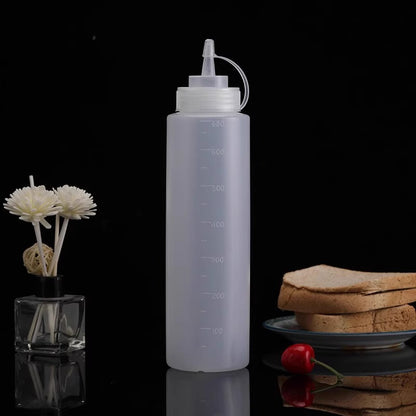 Extrusion Sauce Bottle Tomato Salad Sauce Plastic Pointed Mouth Extrusion Pot Commercial Oil Pot Household Sauce Sauce Seasoning Bottle - image 3