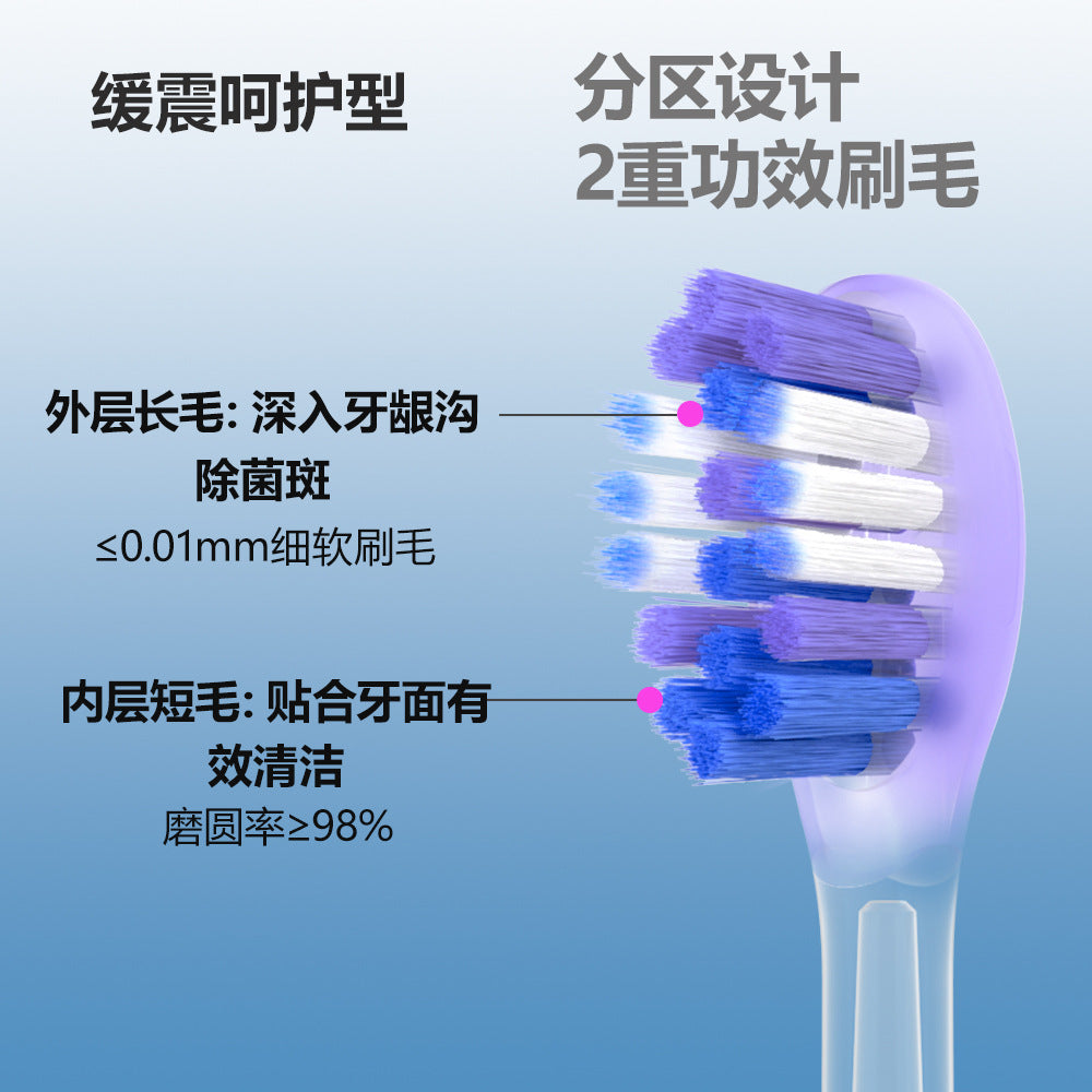 Adapt usmile smile plus P20PRO/P10/y10 electric toothbrush head cushioning bright white care universal replacement - image 3