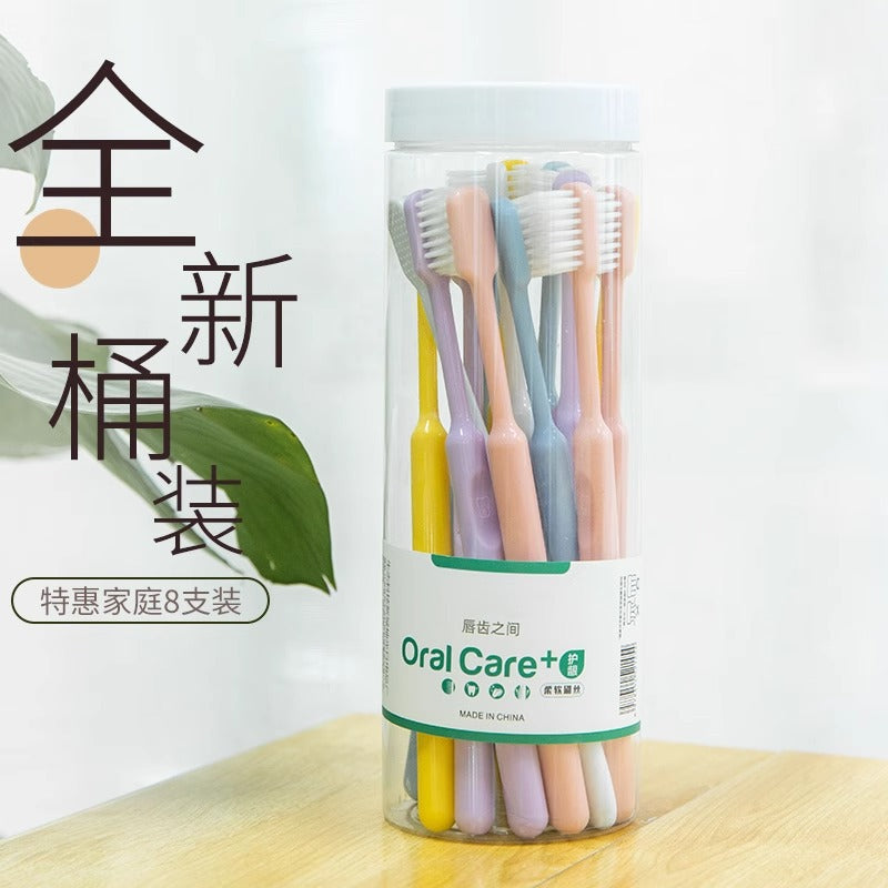 Toothbrush Soft Bristles Adult Household Household Barrel Tongue Cleaner Disposable Fine Soft Bristles Toothbrush New Style - image 1