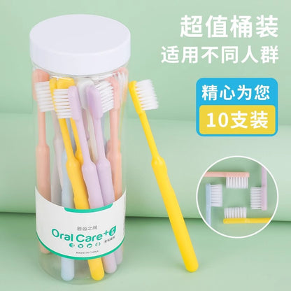 Toothbrush Soft Bristles Adult Household Household Barrel Tongue Cleaner Disposable Fine Soft Bristles Toothbrush New Style - image 2