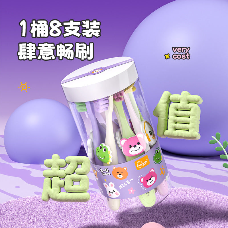 Zoo children's toothbrush 8 Pack 3-6 years old baby household cleaning gingival soft hair high-grade toothbrush factory wholesale - image 4