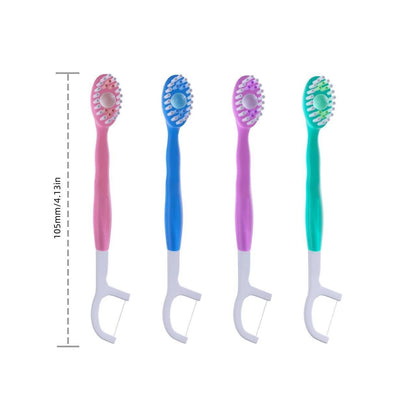 Cross-Border Popular Source Manufacturer Toothbrush with Dental Floss, Independent Travel Disposable Fruity Bead Toothbrush with Soft Bristles - image 5
