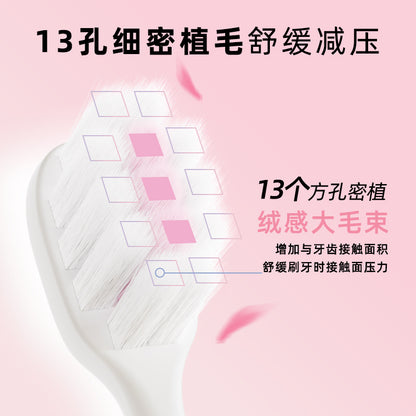 Double Clean Toothbrush Sakura F925 Yunrou Thousand Hairs Soft Hair Filament Gum Protection Men and Women Couples Special Family Pack of 3 - image 2